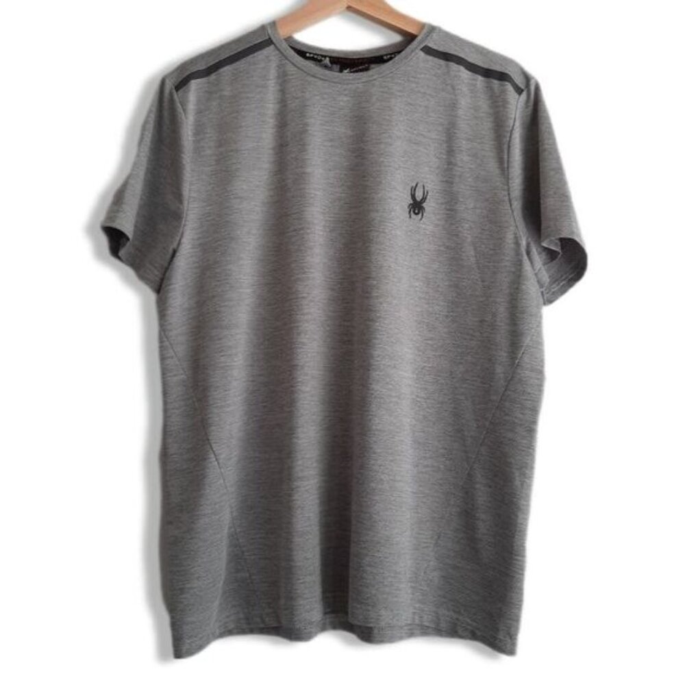 SPYDER Active Sport Crewneck Jersey T-shirt Top Grey Men's Sz L